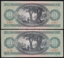 1962. 10Ft (2x) T:II,II+