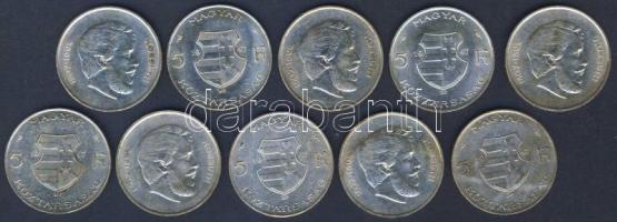 1947. 5Ft Ag "Kossuth" (10x) T:2+,2,3 ph.