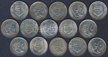 1947. 5Ft Ag "Kossuth" (15x) T:2+,2,3