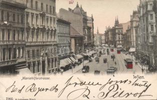 Vienna VI. Mariahilferstrasse with trams (Rb)