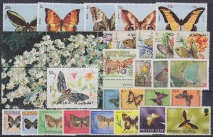 1963/2007 Lepkék 26 klf bélyeg + 1 blokk, 1963/2007 Butterflies 26 different stamps + 1 block, 1963/2007 26 verschiedene Marken + 1 Block