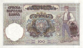 Szerbia/Német megszállás 1941. 100D T:I