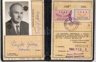 1966 Magyar Államvasútak arcképes igazolványa