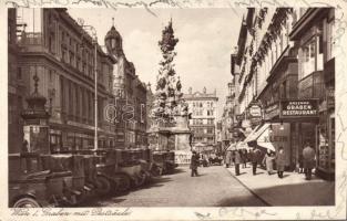 Vienna I. Graben with Kasznar´s Restaurant Pest and the shop of Klein (EB)