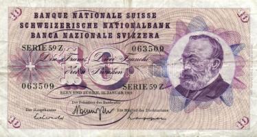 Svájc 1969. 10Fr T:III+