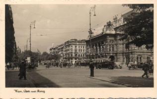 Vienna I. Opera with trams photo