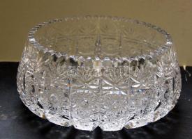 Ajka kristály tálka / crystal tray d:20 cm