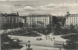 München Orleansplatz with streetcars and Restaurant Ostbahnhof