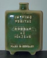 Zsolnay jelzéssel ellátott porcelán kulacs / Zsolnay chinaware gourd 16 cm