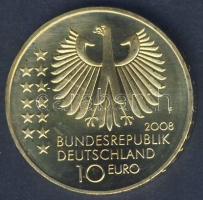 Németország 2008. 10€ "Max Planck" aranyozott Ag T:1