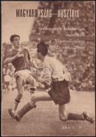 1962 Magyarország-Ausztria válogatott labdarúgó mérkőzés - reklám nyomtatvány