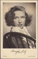 Muráti Lili színésznő által dedikált fotólap