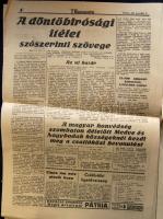 1938 Az Új nemzedék újság november 4.-i száma, a Bécsi döntés teljes szövegével és a Felvidéki bevonulás híreivel / Newspaper with the full text of the Treaty of Vienna which has anexxed Southern- Slovakia to Hungary