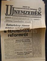 1938 Az Új nemzedék újság november 4.-i száma, a Bécsi döntés teljes szövegével és a Felvidéki bevon...
