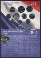 Franciaország 2001. 1c-20F 10db klf érték szett dísztokban T:BU