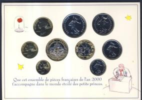 Franciaország 2000. 5c-20F 9db klf érték szett "Kis Herceg" dísztokban T:BU