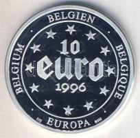 Európa 1996. 10€ Ag "Belgium - St.Michael katedrális" T:PP