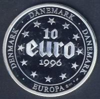 Európa 1996. 10€ Ag "Dánia-Rosenborg Slot" T:PP