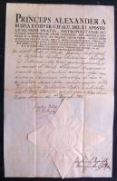 1821 Alexander papírján Bélik József és Rudnyánszky püspökök aláírása