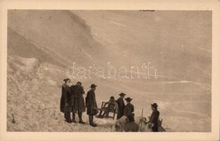 French alpine rescue team at the St Bernard mountain
