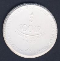 Németország/Weimari Köztársaság 1922. 100 + 300Studententaler "Labor Libertas" barna és fehér meisseni porcelán fantáziapénz T:1