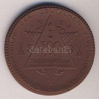 Németország/Weimari Köztársaság 1922. 100 + 300Studententaler "Labor Libertas" barna és fe...