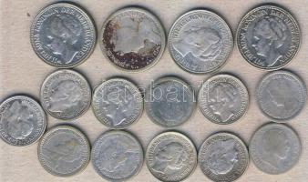 Hollandia 1877-1944. 10c, 25c (15x) Ag T:vegyes