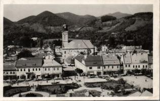 Nagybánya with church and the shop of Gyula Marosán photo (fa)
