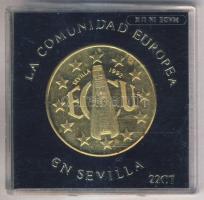 Spanyolország / Sevilla 1992. ECU emlékplakett eredeti plasztiktokban T:PP