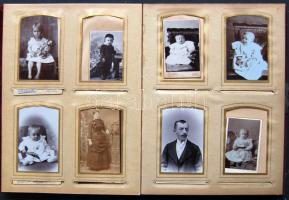 cca 1890-1920 Keményhátú fotó-hagyaték 28 db kemányhátú fotó számos magyar fényképész műterméből, jó...