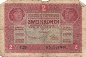 1917. 2K (3x) mindegyik ovális délszláv bélyegzővel T: III,IV