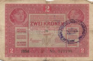 1917. 2K (3x) mindegyik ovális délszláv bélyegzővel T: III,IV