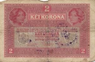 1917. 2K (3x) mindegyik ovális délszláv bélyegzővel T: III,IV