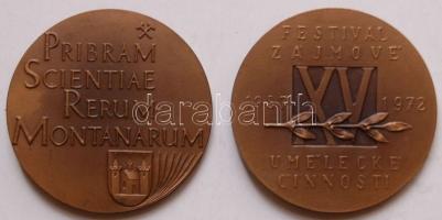 Csehország 1972. Prostejov fesztivál + Josef Hrabák Br emlékplakettek T:1