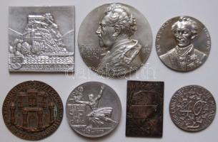 8db klf bronz, alumínium és fém emlékplakett történelmi eseményekről, helyekről és ismert személyekről T:vegyes