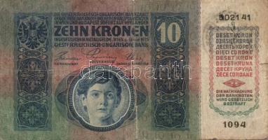 1913. 20K (3x) egyik román körbélyegzővel, kettő délszláv bélyeggel és bélyegzővel + 1915. 10K román körbélyegzővel T:III,IV