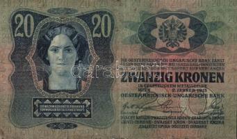 1913. 20K (3x) egyik román körbélyegzővel, kettő délszláv bélyeggel és bélyegzővel + 1915. 10K román...