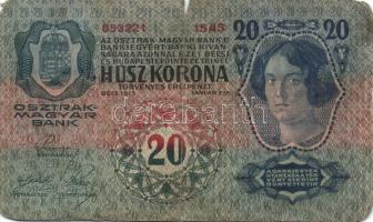 1913. 20K (3x) egyik román körbélyegzővel, kettő délszláv bélyeggel és bélyegzővel + 1915. 10K román...