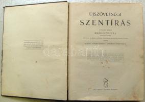 Újszövetségi Szentírás a Vulgata szerint Káldi György fordításában, Palladis Rt, 1928. 20 művészies, rézkarcszerű képpel, aranyozott, dombornyomott, kissé kopottas bőrkötésben