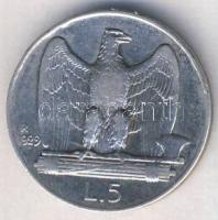 Olaszország 1929. 5L Ag T:3+