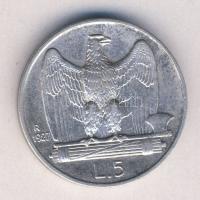 Olaszország 1927. 5L Ag T:3