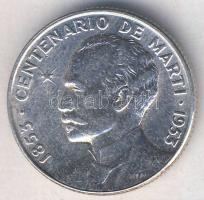 Kuba 1953. 25c Ag "100 éve született Jose Marti" T:2-