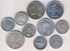Kanada 1940-1968. 25c (4x) Ag + 10c (6x) Ag T:2-,3