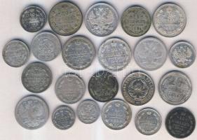 Oroszország 22db klf 5k, 10k, 15k, 20k Ag T:vegyes