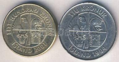 Izland 1984-2001. 100K + 10K T:2-,3