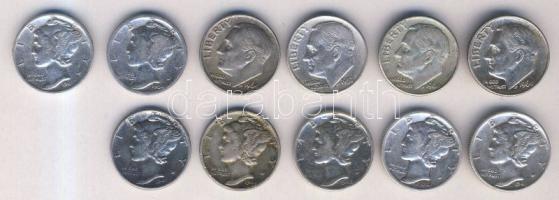 USA 1934-1964. 1d (11x) Ag T:vegyes