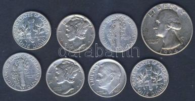 USA 1920-1964. 1d (7x) + 1/4$ Ag T:vegyes