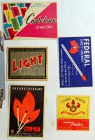 Magyar és külföldi gyufacímke-gyűjtemény rendezett berakóban jó motívumokkal 610 db / Foreign match label collection