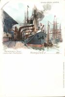 189? Hamburg Versmann quay litho