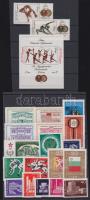 1971-1972 20 diff stamps in whole sets + 1 imperforated block, 1971-1972 20 klf bélyeg teljes sorokban + 1 vágott blokk (2 stecklapon), 1971-1972 20 verschiedene Marken in ganzen Sätzen + 1 ungezähnter Block